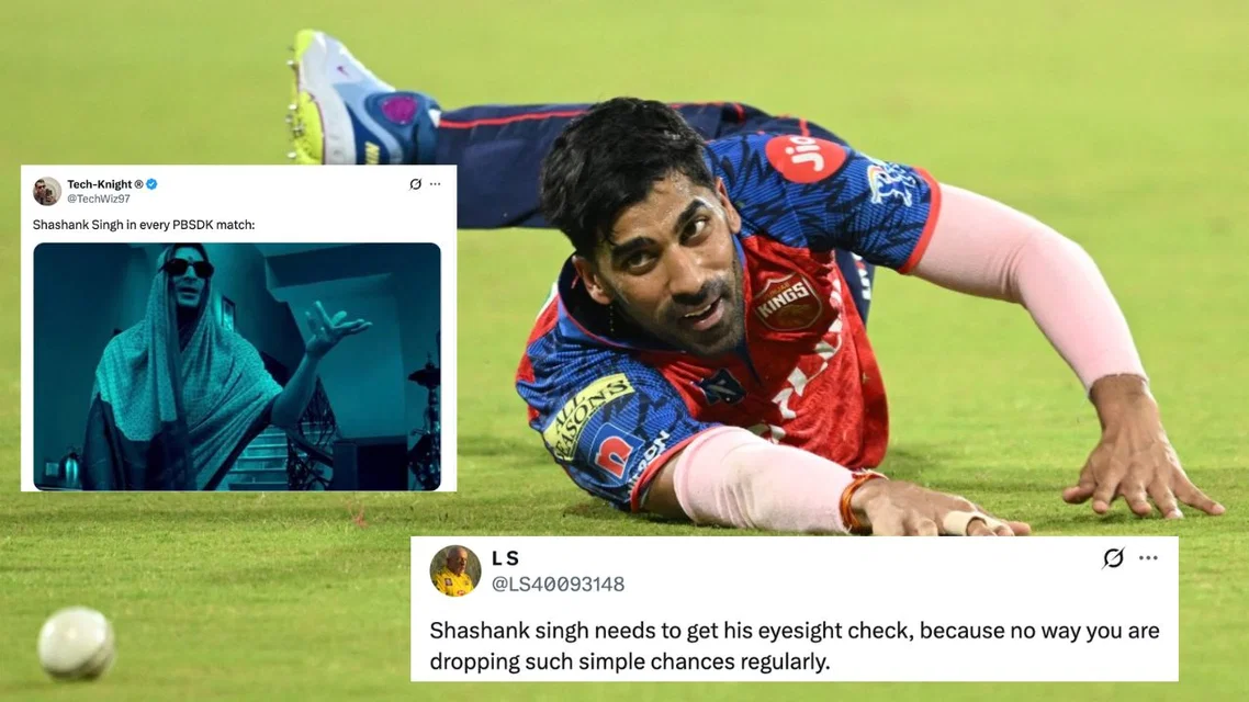 &nbsp;Shashank Singh Heavily Ridiculed for Dropped Catch [Source: X]