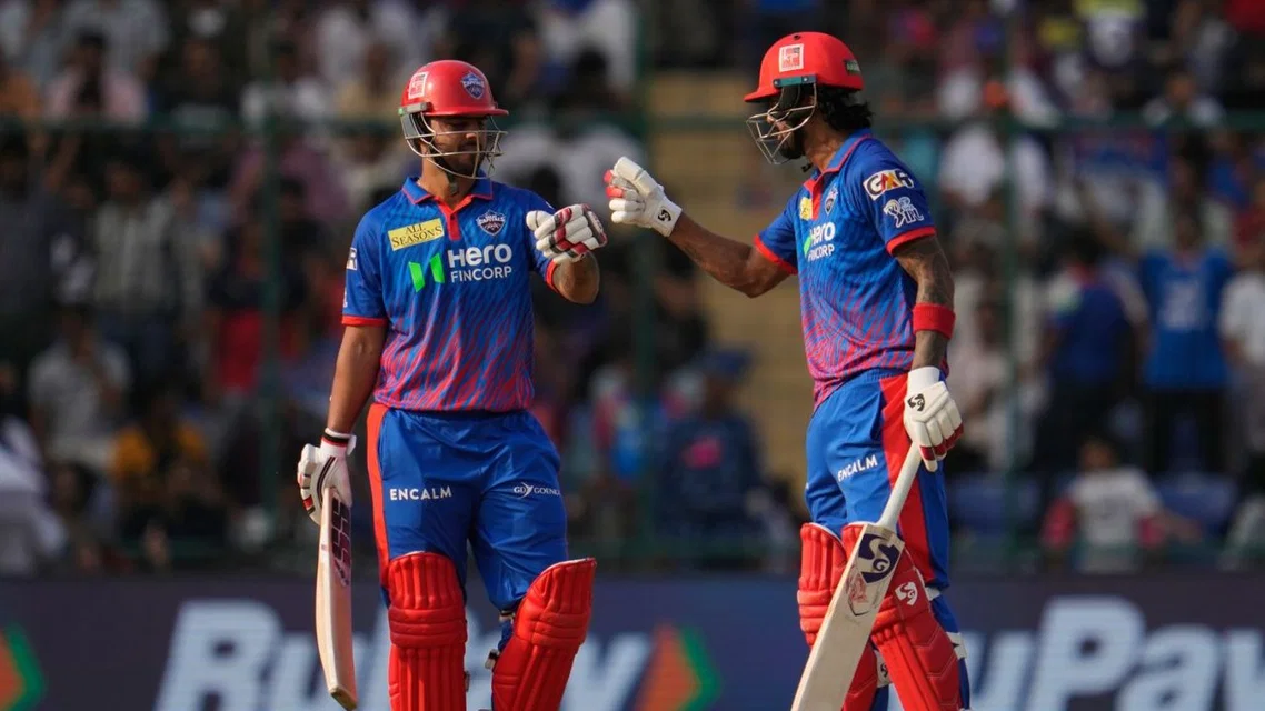 KL Rahul and Nitish Rana in DC vs PBKS match [Source: AP]