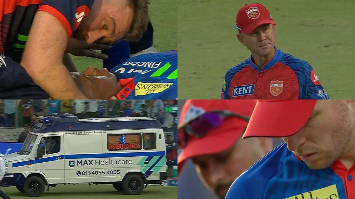 Lungi Ngidi Injured Ambulance Takes Away. Image Credits: Jiostar