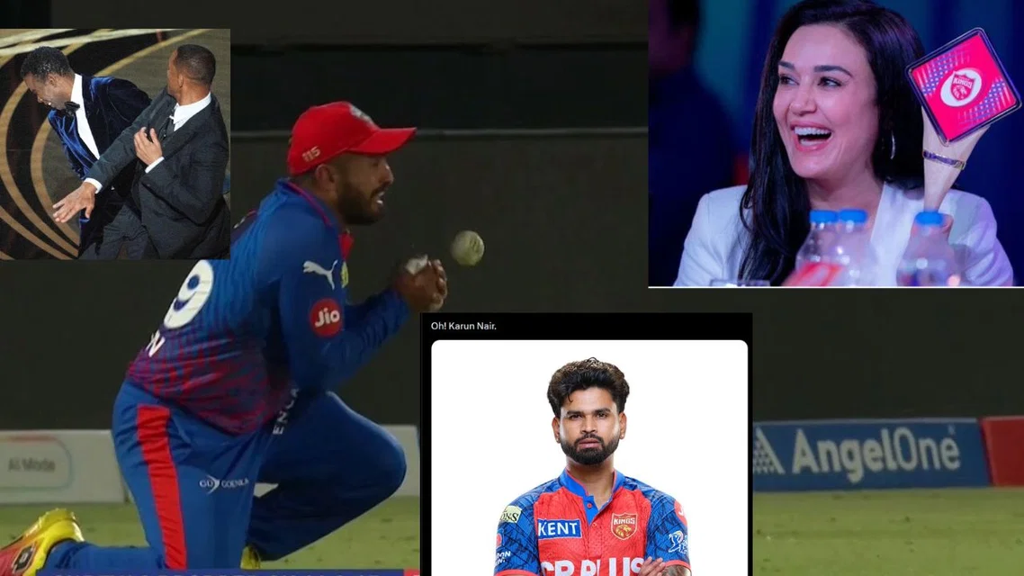 Karun Nair dropping Shreyas Iyer [Source: screengrab]