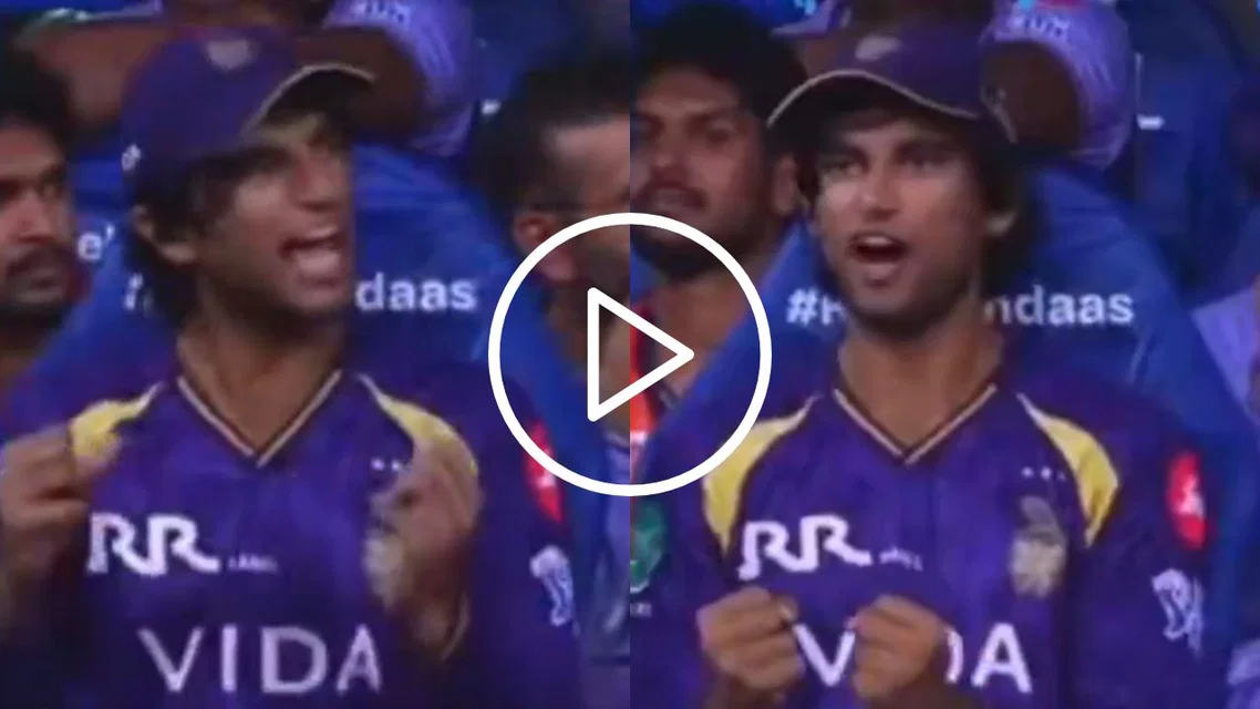 Angkrish Raghuvanshi reacts to Rishabh Pant's wicket [Source: X]