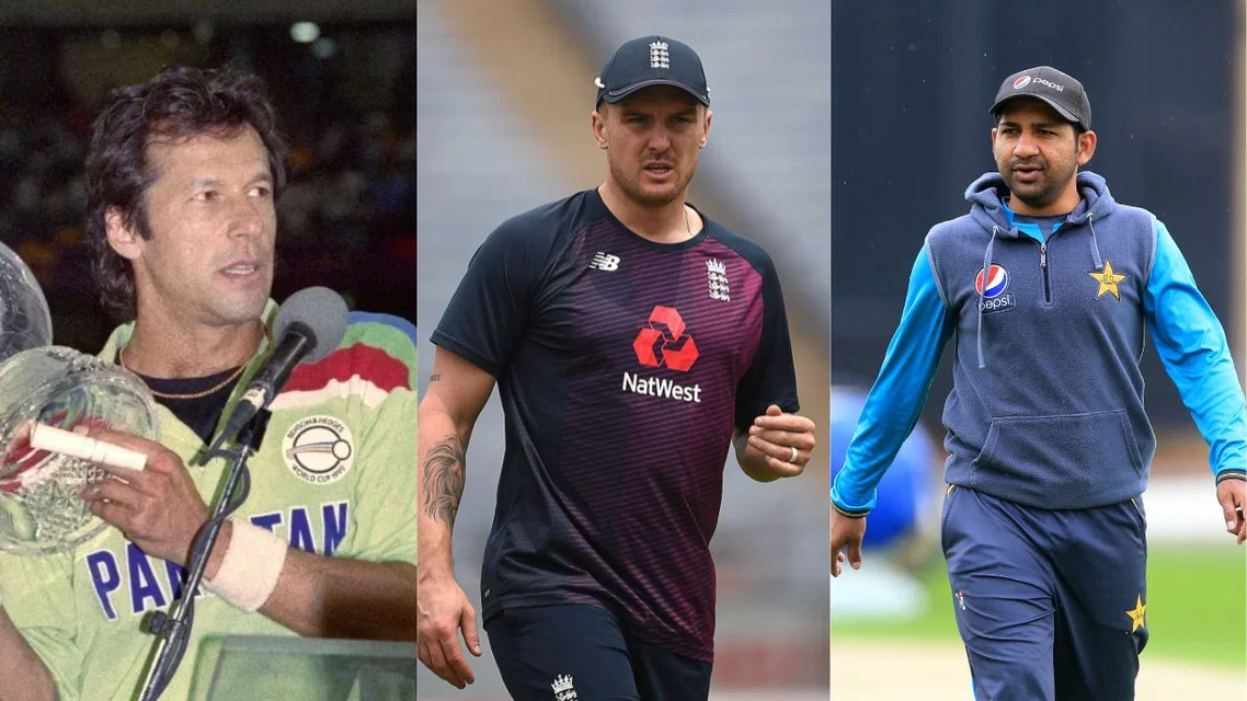 Imran Khan Jason Roy Sarfaraz Ahmed. Image Credits: AFP