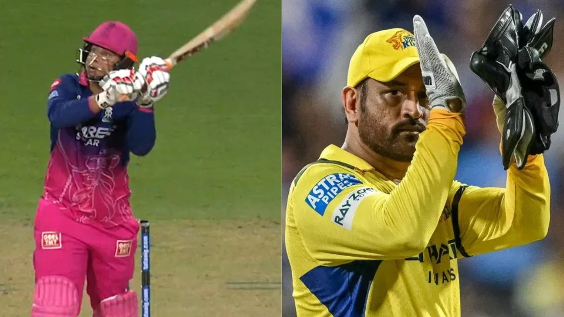 Vaibhav Sooryavanshi and MS Dhoni [Source: screengrab and AFP]