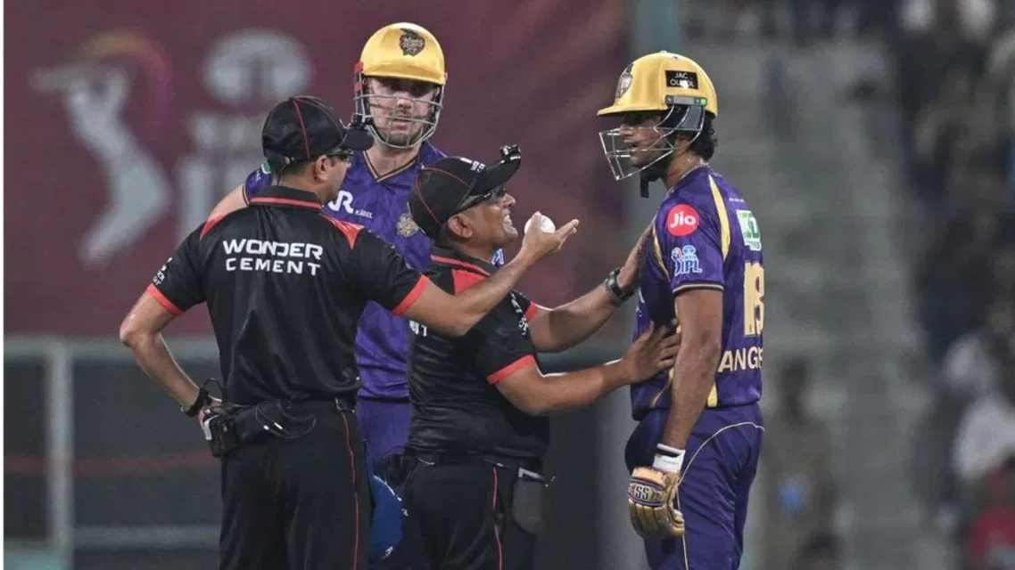 Angkrish Raghuvanshi Obstructing The Field. Image Credits: AP