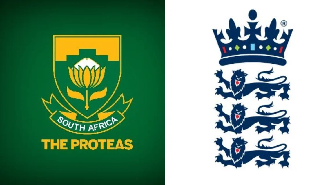 South Africa and England Cricket Board logo [Source: CSA and ECB X handles]