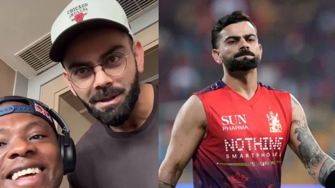 Virat Kohli and Kagiso Rabada in the podcast [Source: Screengrab and AFP]