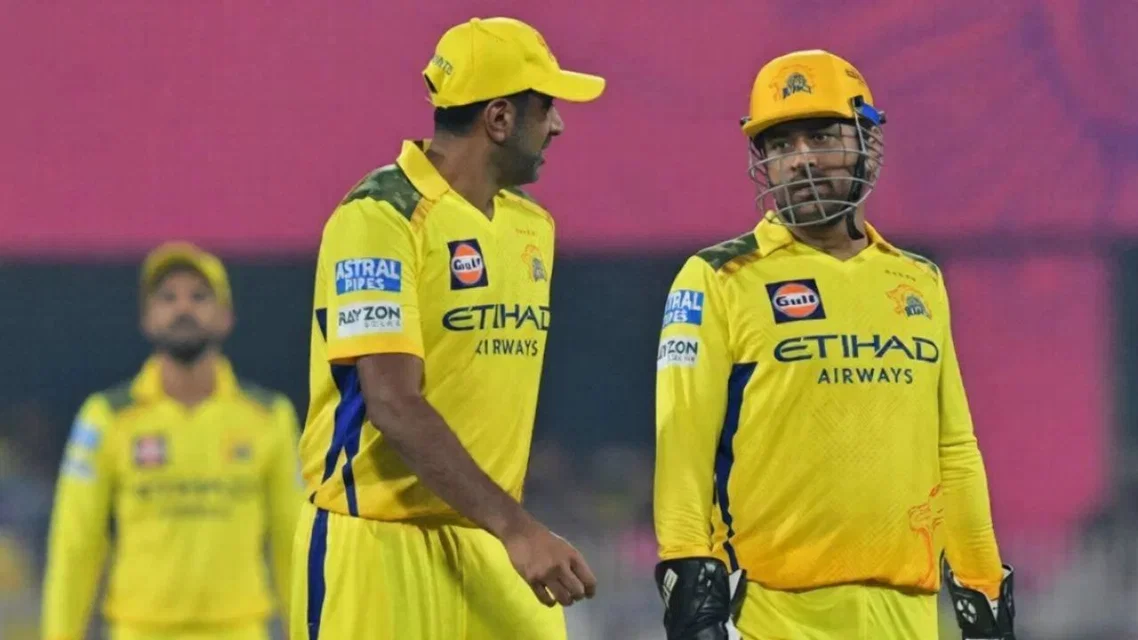 Ravichandran Ashwin, MS Dhoni for CSK in IPL. Image Credits: AFP