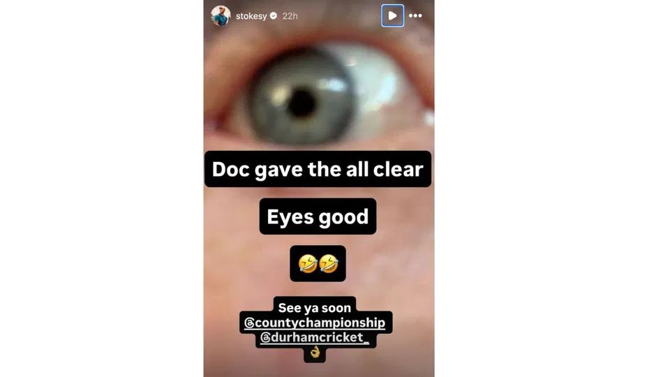 Ben Stokes' IG Post