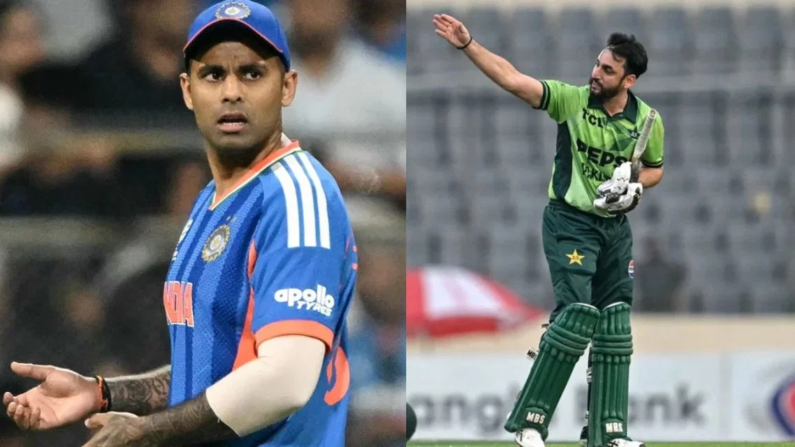 Suryakumar Yadav Salman Ali Agha (Source: AFP)