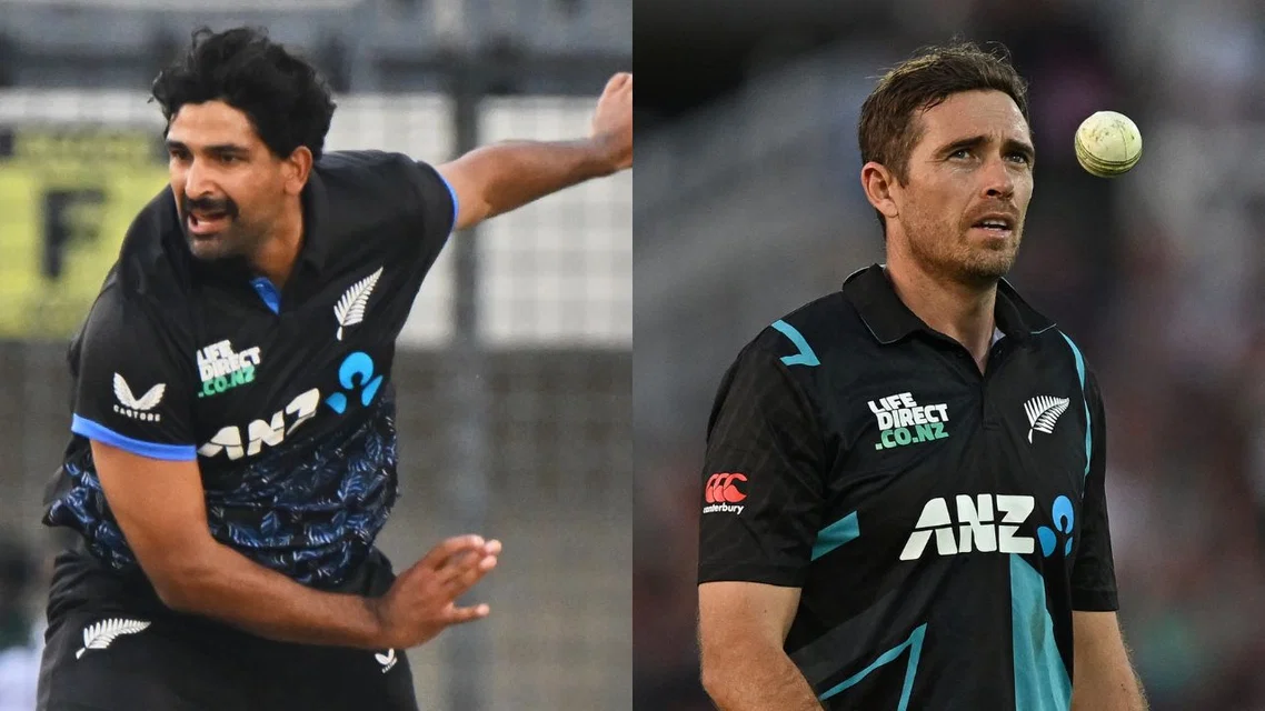 Ish Sodhi and Tim Southee [Source: AFP]