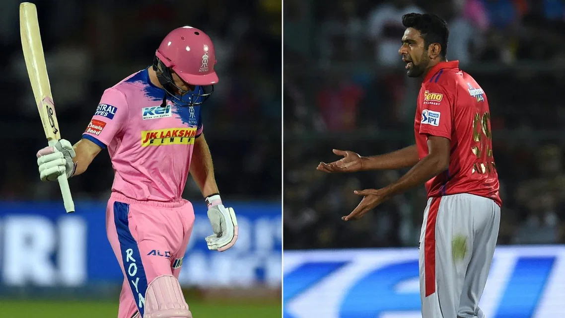 Ravichandran Ashwin Mocks Jos Buttler (Source: AFP Photos)