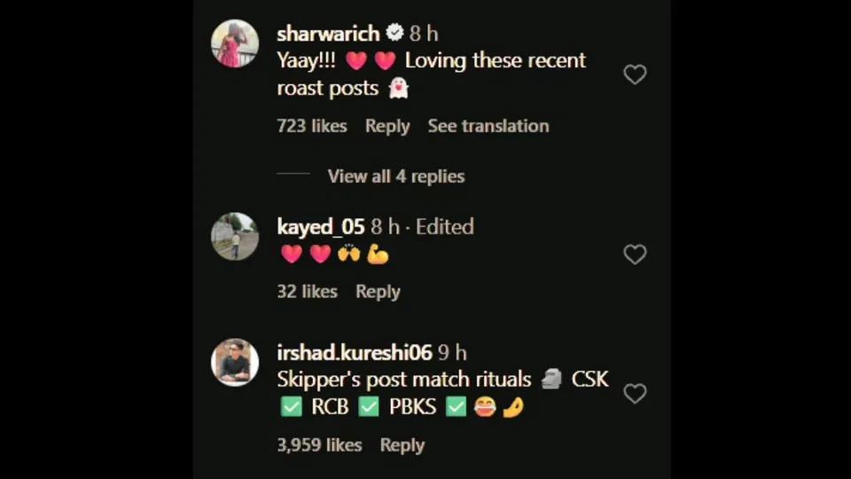 Fans React under Shubman Gill's post [Source: Instagram]