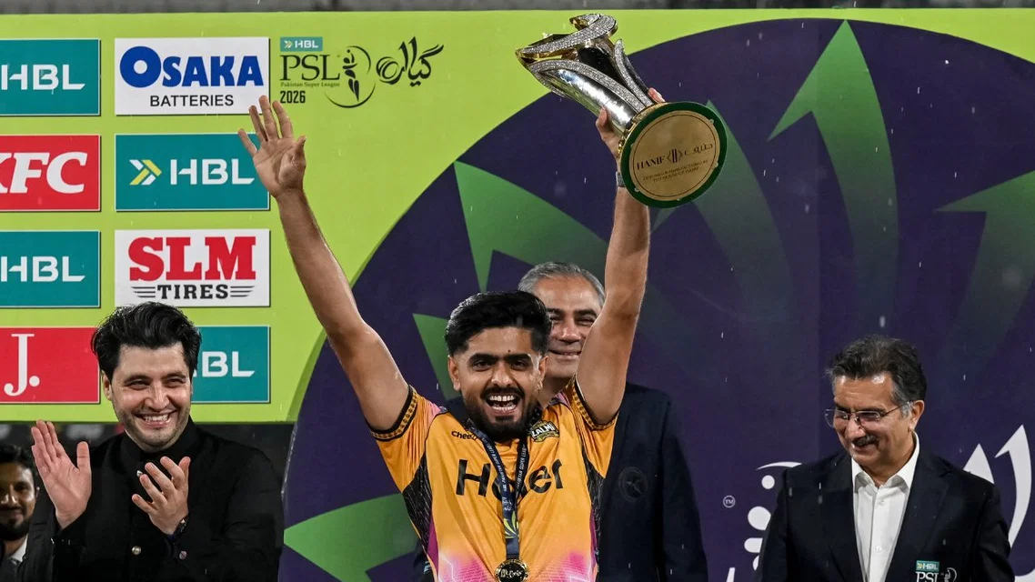 Babar Azam after win in PSL - (Source: AFP)