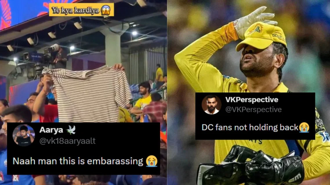 Delhi Capitals fans troll CSK [Source: X, AFP]