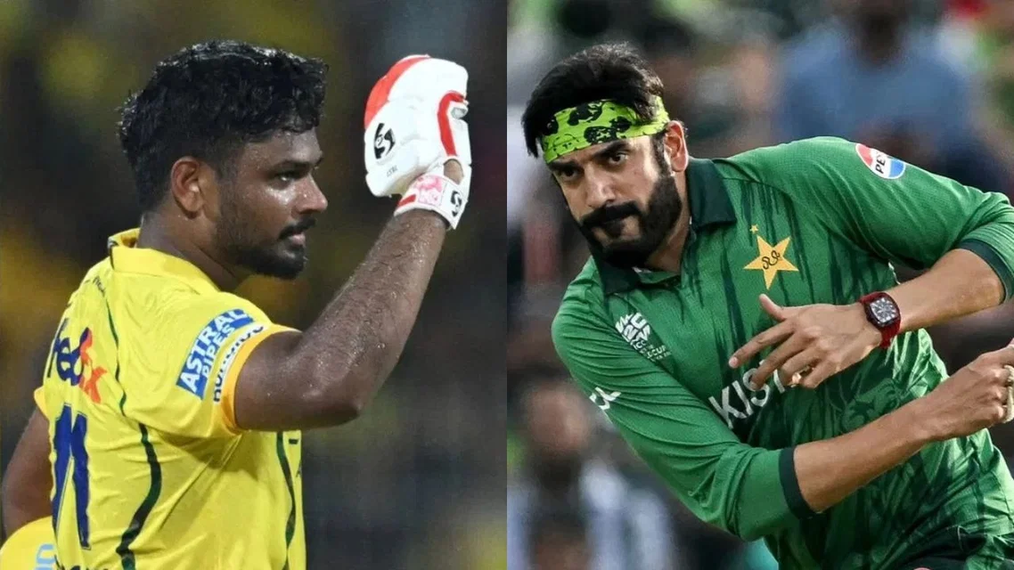 Sanju Samson and Usman Tariq [Source: AFP]