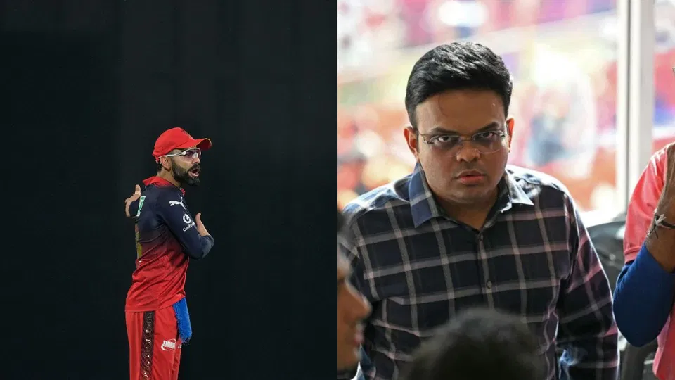 आईपीएल में आरसीबी और बीसीसीआई की ओर से विराट कोहली और जय शाह। तस्वीर साभार: एपी/एएफपी