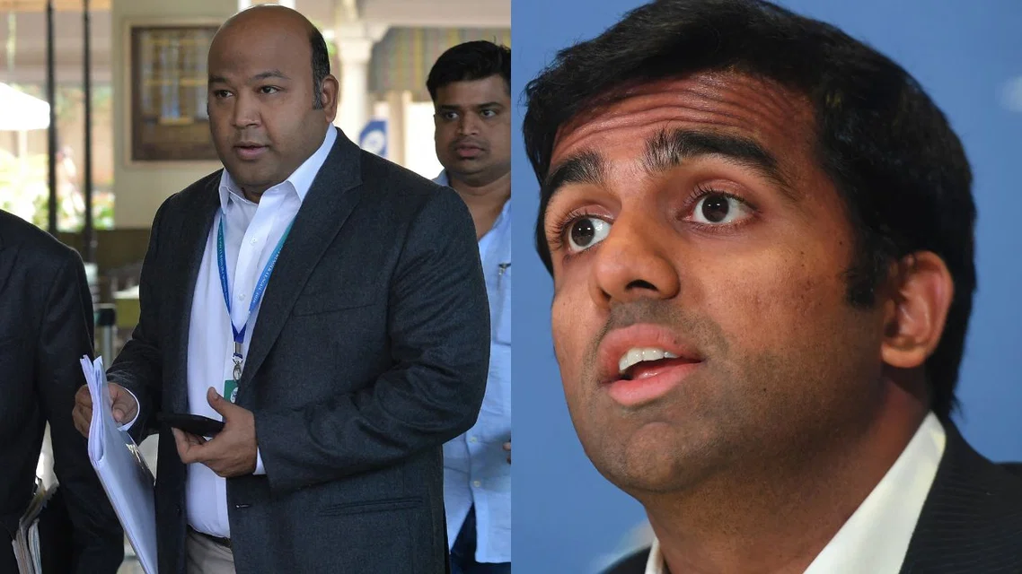 Kiran Kumar Grandhi Parth Jindal as Delhi Capitals' Owners. Image Credits: AFP