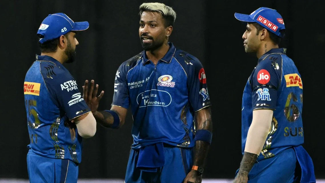 Rohit Sharma Hardik Pandya Suryakumar Yadav (Source: AFP)