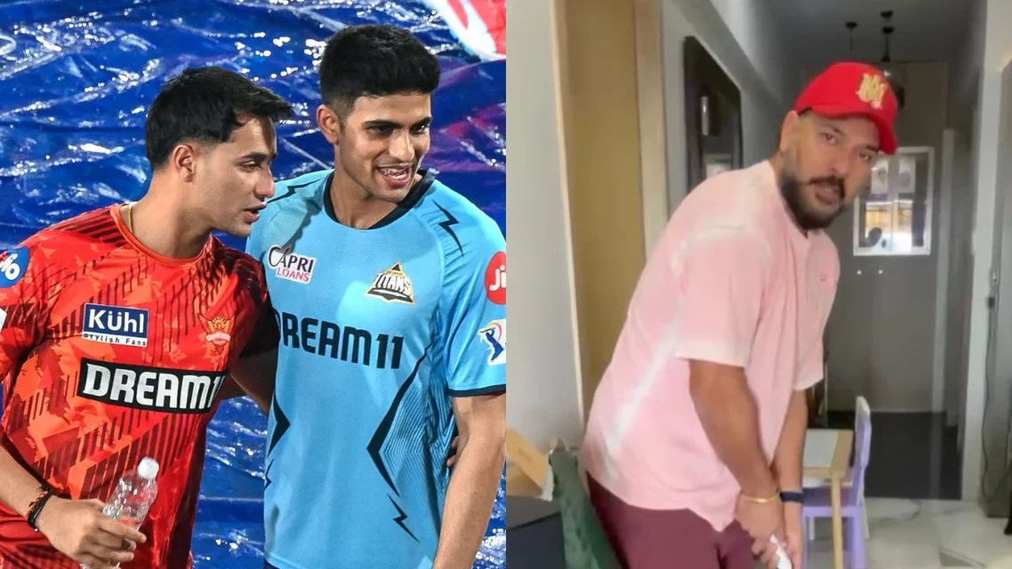 Yuvraj Singh shames Abhishek Sharma and Shubman Gill [Source: AFP, screengrab]