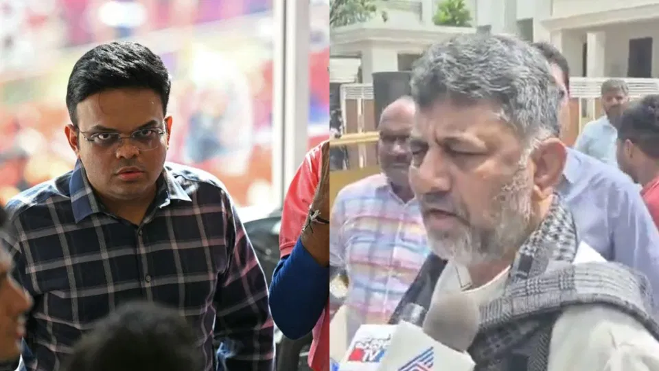 आईपीएल के लिए जय शाह, कर्नाटक सरकार के लिए डीके शिवकुमार। चित्र साभार: एएफपी/एक्स