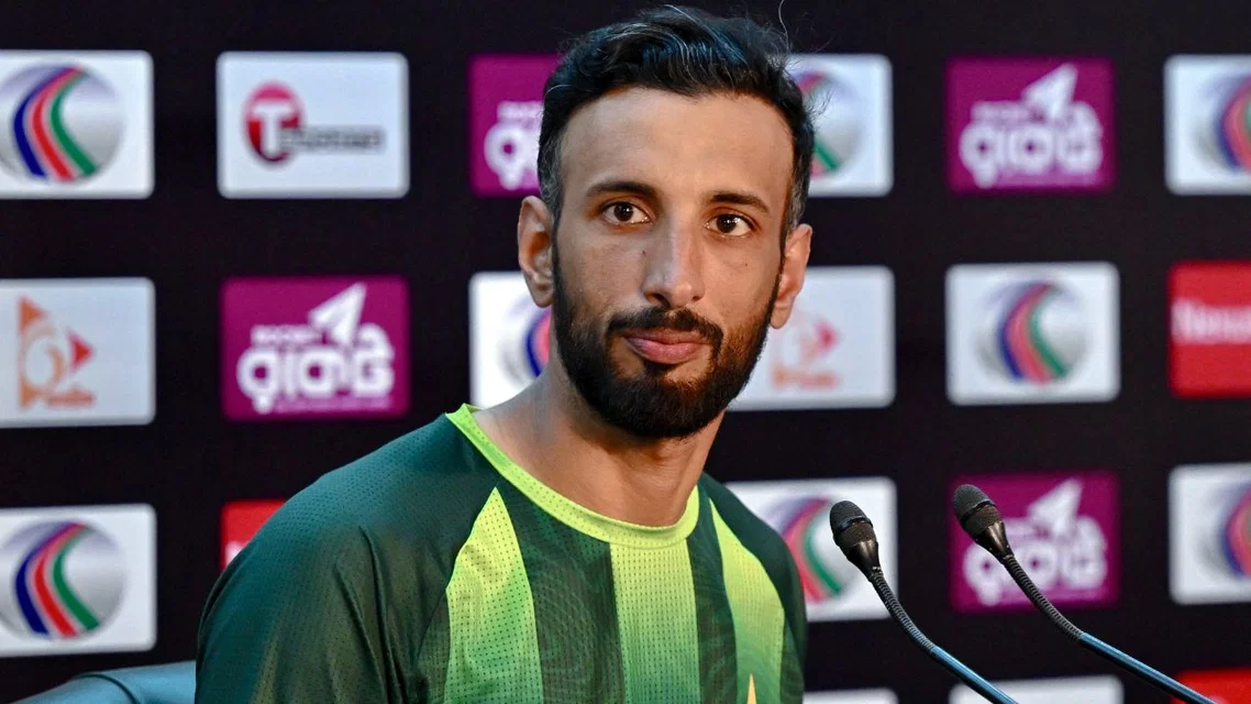 Shan Masood in Pakistan jersey [Source: AFP]