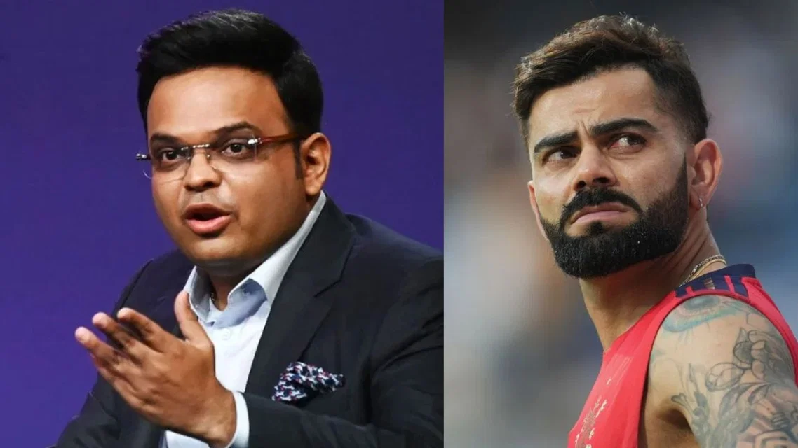 Jay Shah and Virat Kohli (Source: AFP)