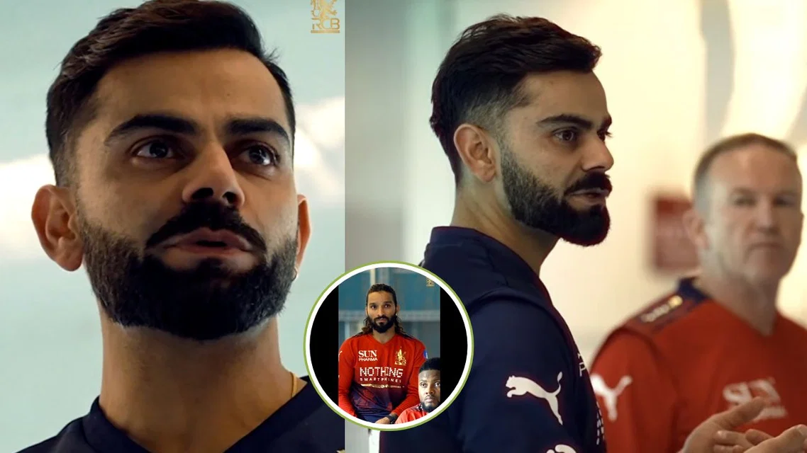 Virat Kohli in RCB's dressing room (Source: RCB, Screengrab)