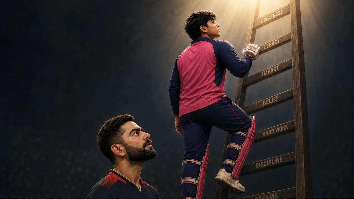 Virat Kohli Vaibhav Sooryavanshi. Image Credits: ChatGPT