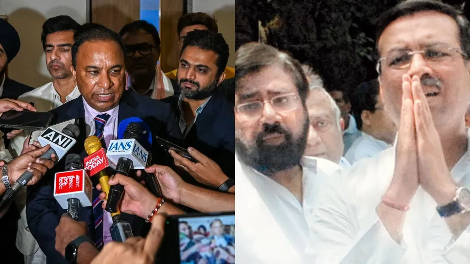 बीसीसीआई सचिव देवजीत सैकिया संजीव गोयनका और हर्ष गोयनका के साथ। तस्वीर साभार: एएफपी/एक्स