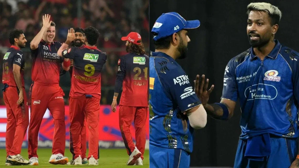 RCB vs MI Head To Head Records (Source: AFP)