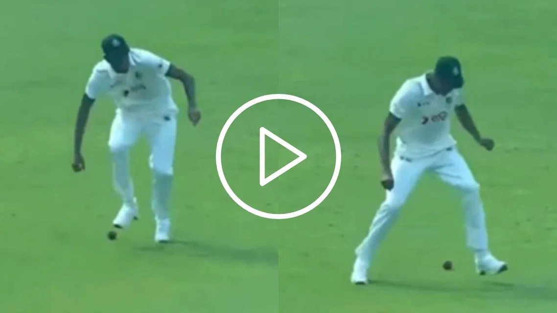 Nahid Rana misfields in PAK vs BAN Test [Source: X and Screengrab]
