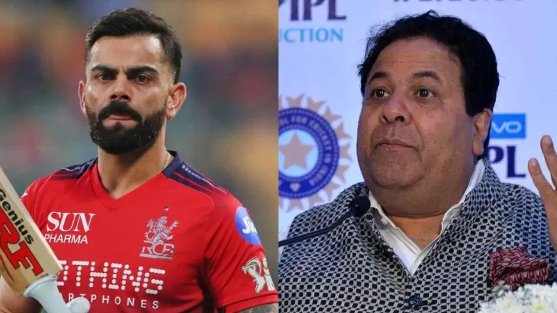 Virat Kohli and Rajeev Shukla [Source: AP and AFP Photos]