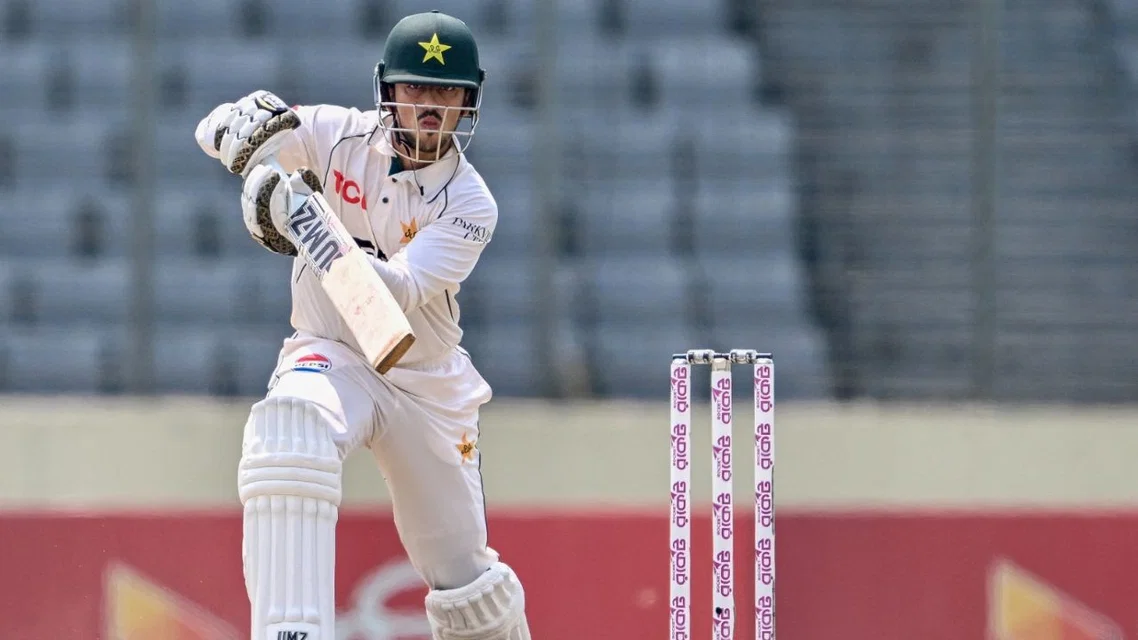 Azan Awais on debut for Pakistan [Source: AFP]
