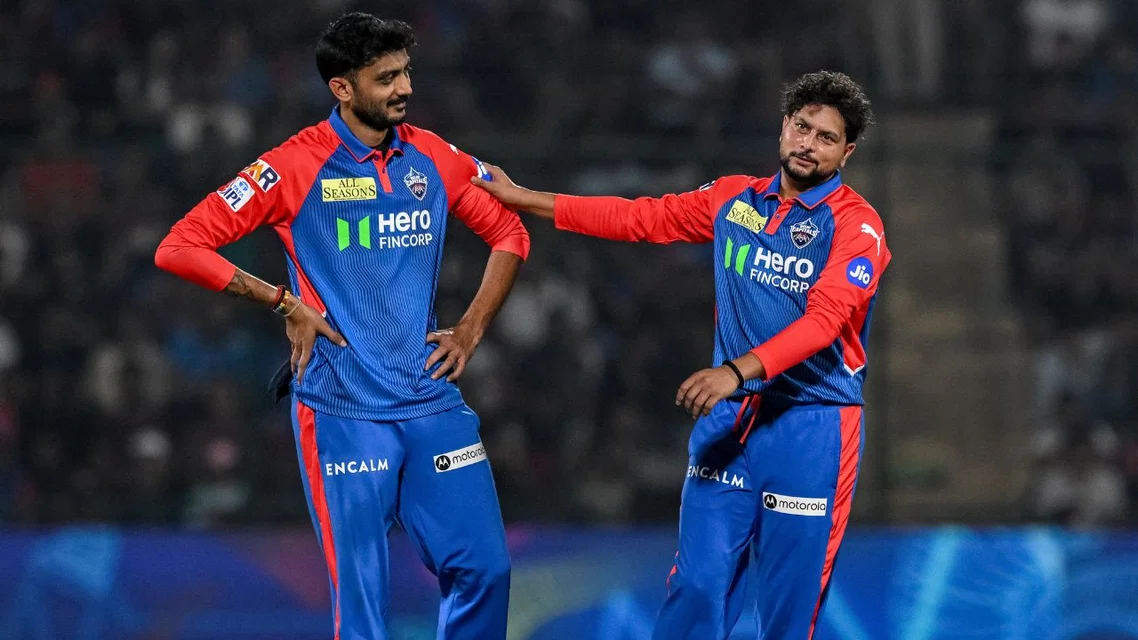 Axar Patel with Kuldeep Yadav, IPL 2026 (Image: AFP)