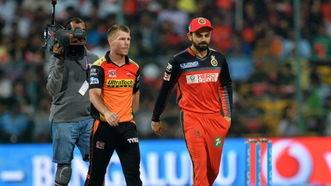 David Warner Virat Kohli. [Source - AFP]