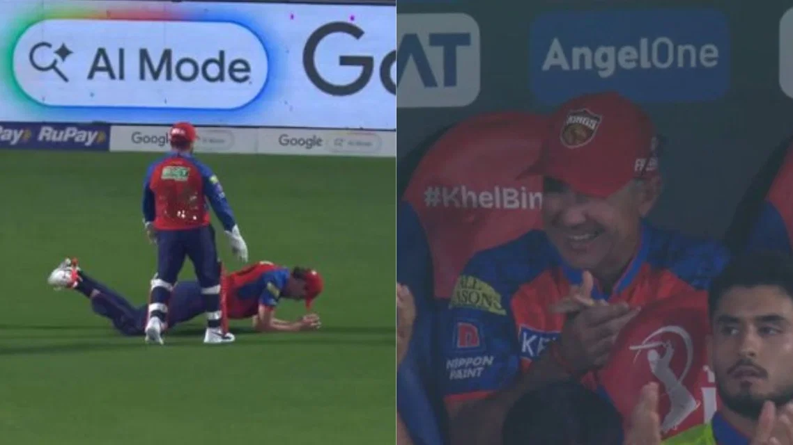 Ricky Ponting celebrates Marco Jansen catch [Source: screengrab]