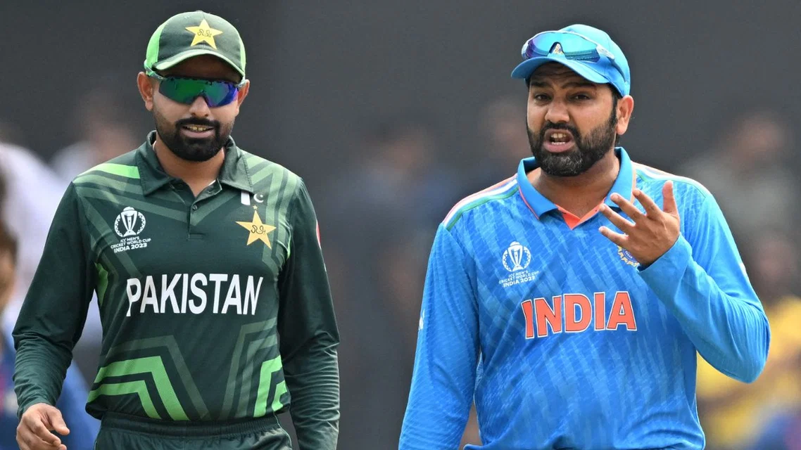 Babar Azam and Rohit Sharma [Source: AFP]