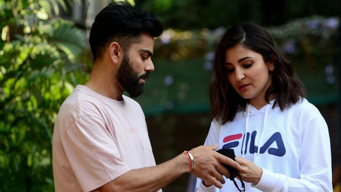 Virat Kohli and Anushka Sharma (Source: AFP)