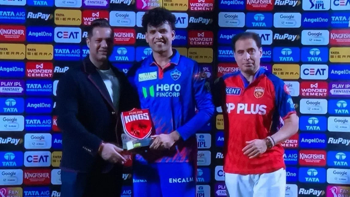 Madhav Tiwari getting Player of the Match in IPL 2026. PC- @wokeflix