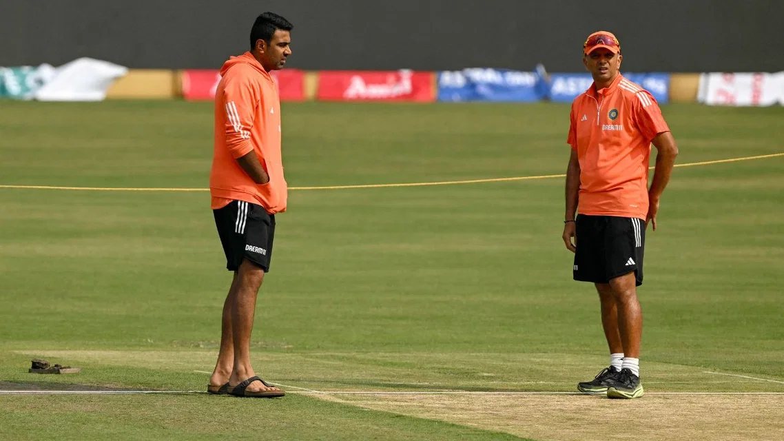 Ravichandran Ashwin Rahul Dravid. Image Credits: AFP