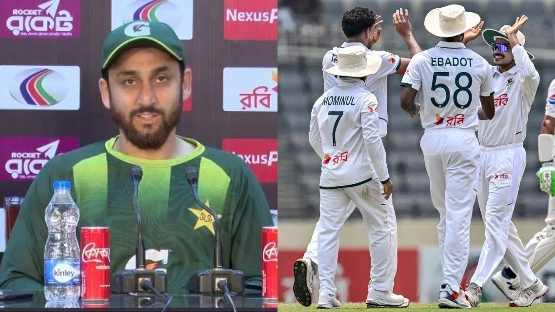 Salman Agha on PAK vs BAN. Image Credits: BCB/AFP