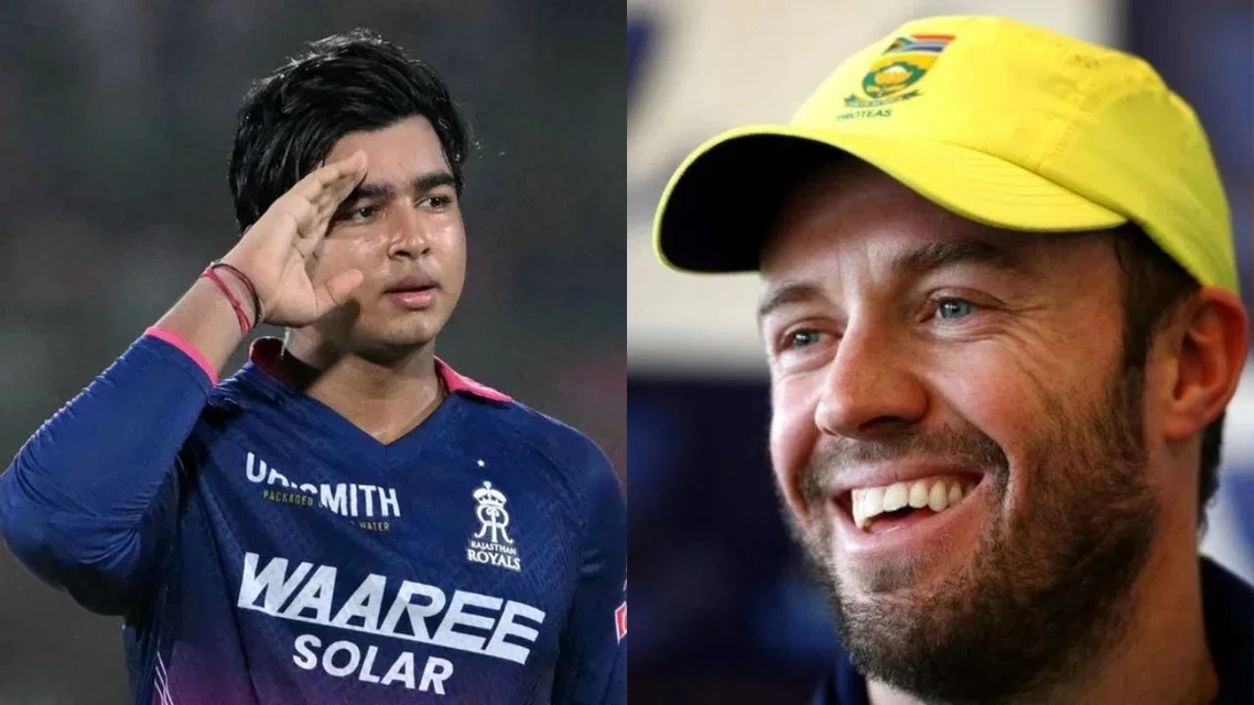 Vaibhav Sooryavanshi and AB de Villiers [Source: AFP]
