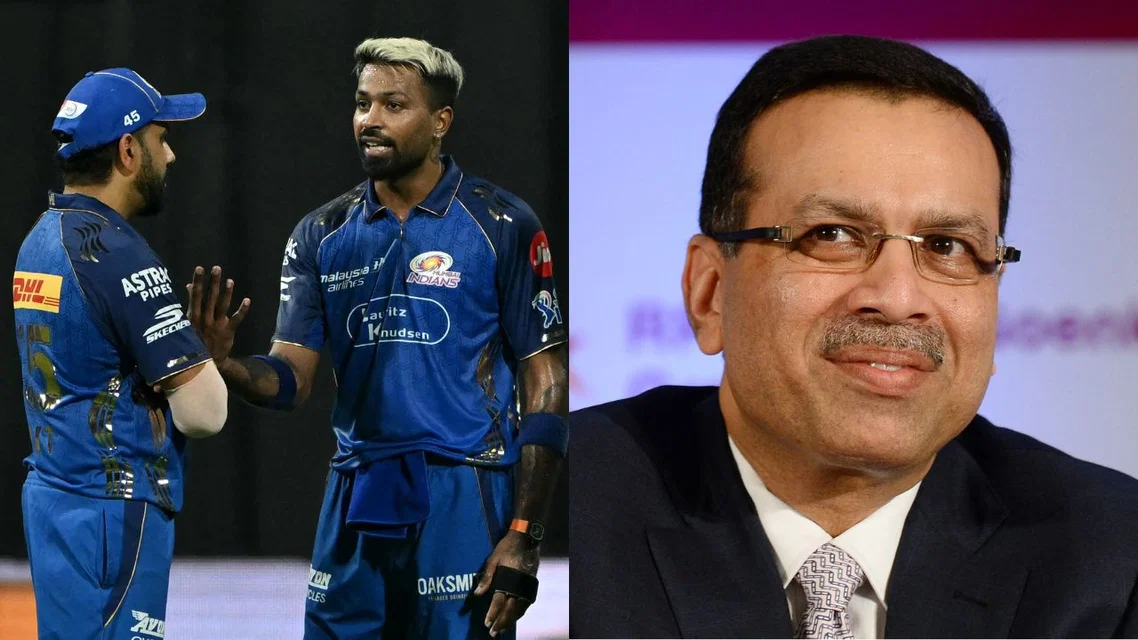 Hardik Pandya Rohit Sharma Sanjiv Goenka. Image Credits: AFP