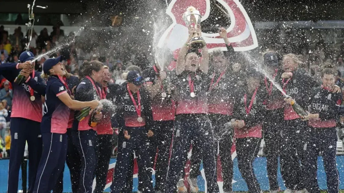 England's Women World Cup winner joins Men's Test team. [Source - AFP]