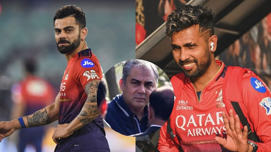 Virat Kohli Nuwan Thushara for RCB Mohsin Naqvi for PSL. Image Credits: AFP/AP/RCB