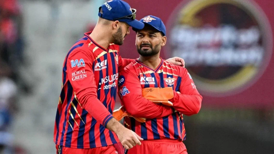 LSG captain Rishabh Pant with Aiden Markram. Credits- AFP
