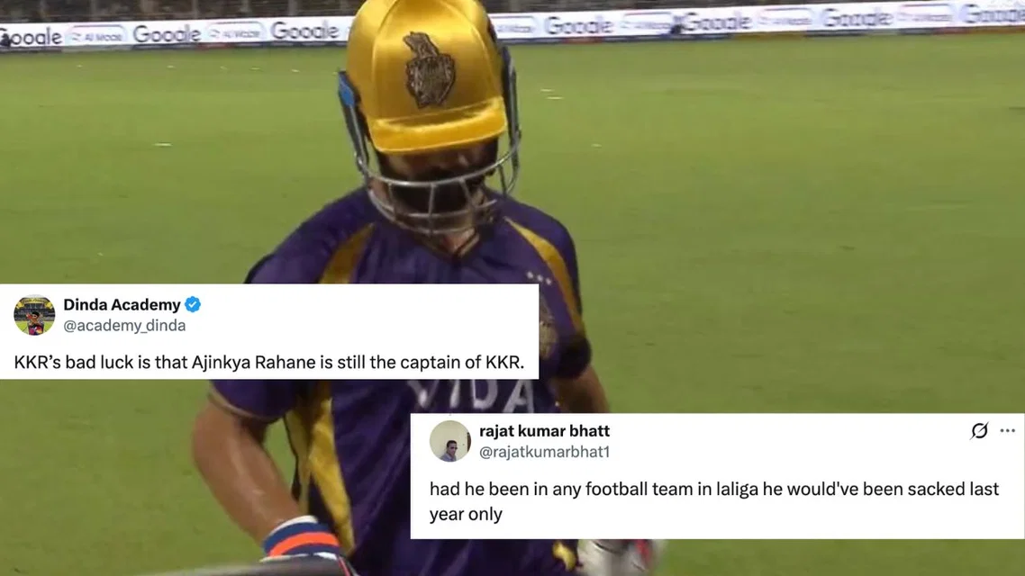 KKR Fans Lash Out At Captain Ajinkya Rahane [Source: X]
