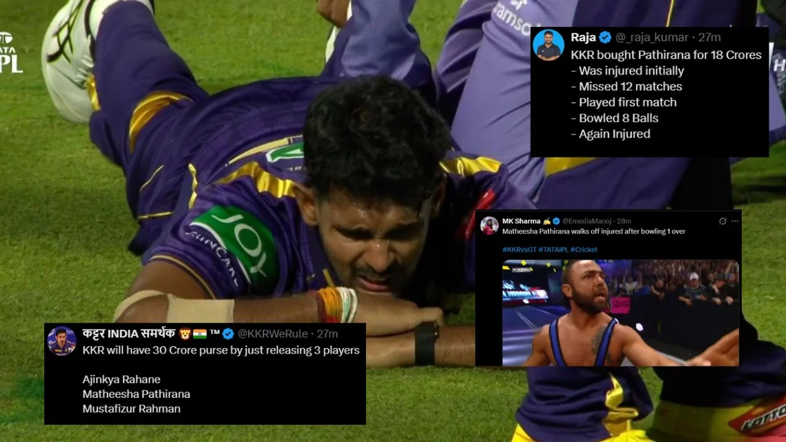 KKR fans react to Pathirana's injury [Source: X.com]