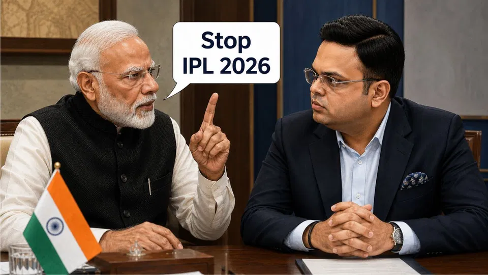 नरेंद्र मोदी सरकार से आईपीएल 2026 को रोकने का आग्रह किया गया। चित्र साभार: चैटजीपीटी