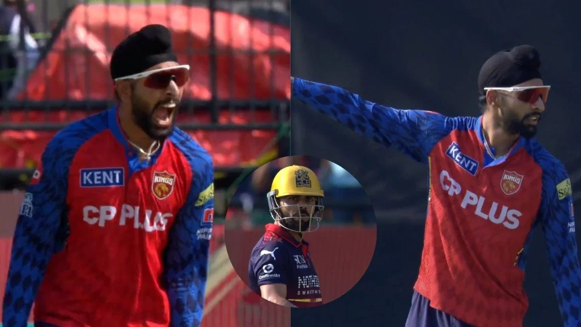 Harpreet Brar celebrates in front of Virat Kohli [Source: X.com]
